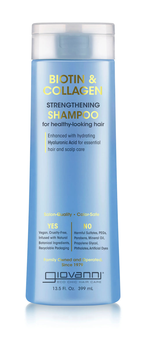 Biotin & Collagen Strength Shampoo 399ml-GIOVANNI-Matakana Pharmacy